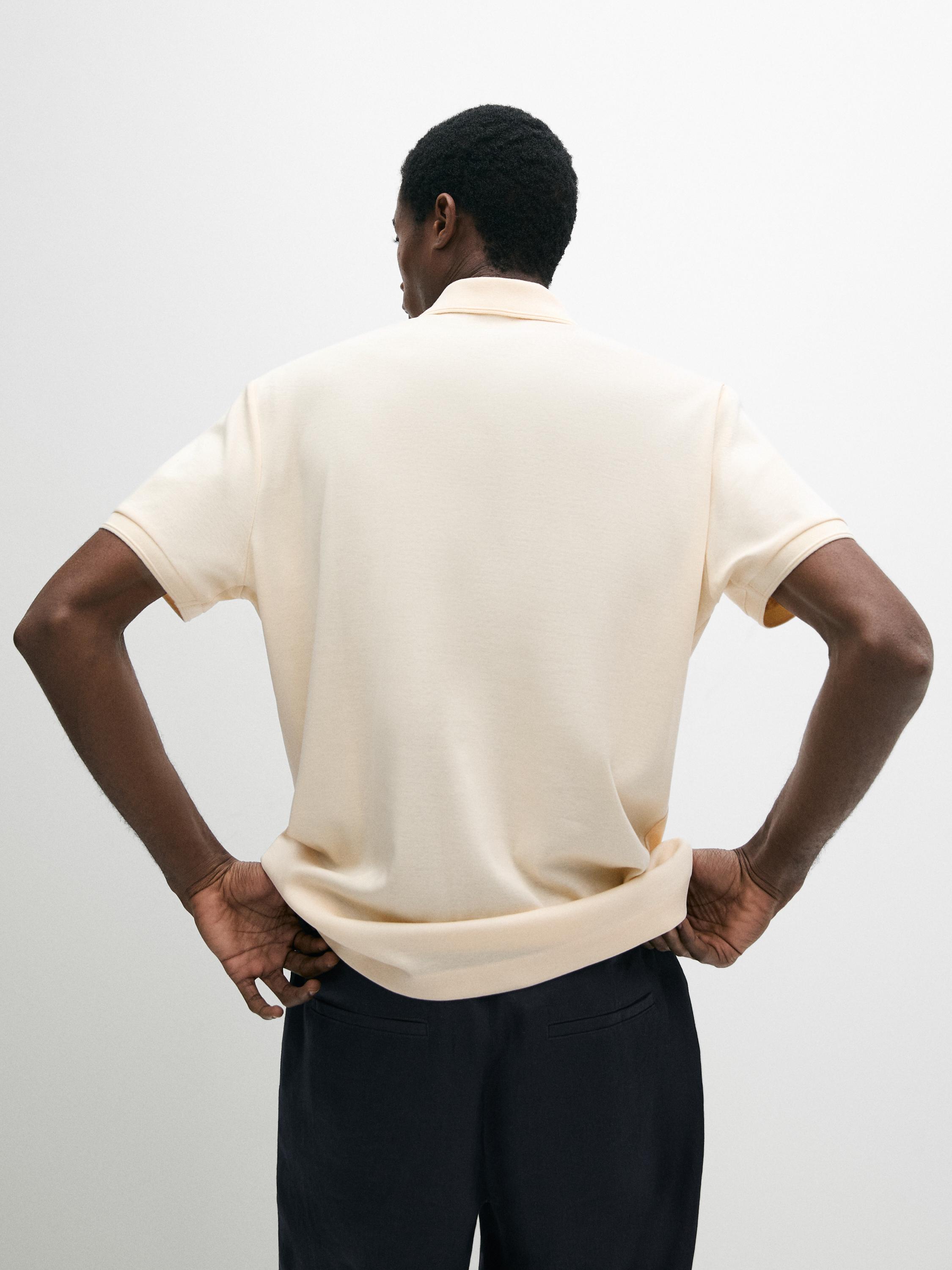 Short sleeve cotton polo shirt